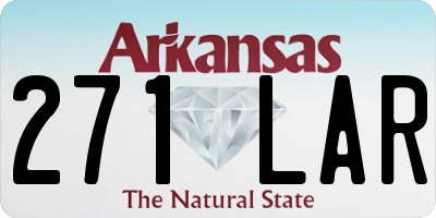 AR license plate 271LAR