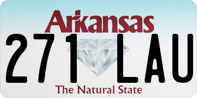 AR license plate 271LAU