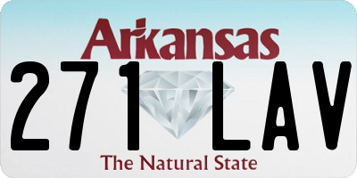 AR license plate 271LAV