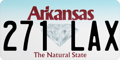 AR license plate 271LAX
