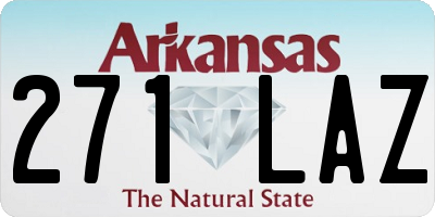 AR license plate 271LAZ