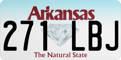 AR license plate 271LBJ