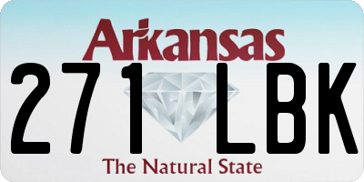AR license plate 271LBK