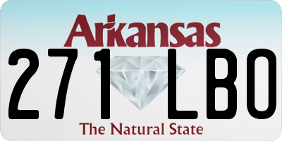 AR license plate 271LBO