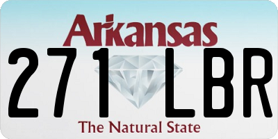 AR license plate 271LBR
