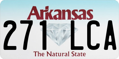AR license plate 271LCA