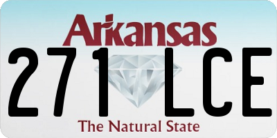 AR license plate 271LCE