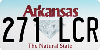 AR license plate 271LCR