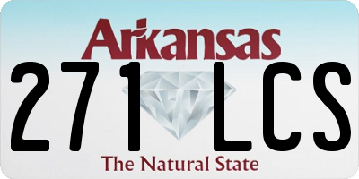 AR license plate 271LCS
