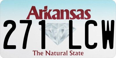 AR license plate 271LCW