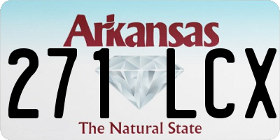 AR license plate 271LCX
