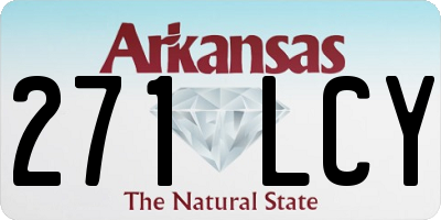 AR license plate 271LCY