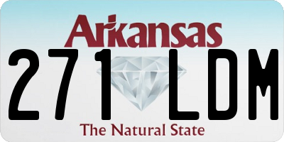 AR license plate 271LDM