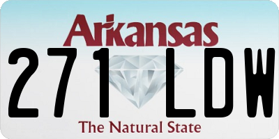 AR license plate 271LDW