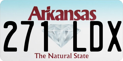 AR license plate 271LDX