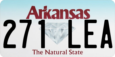 AR license plate 271LEA