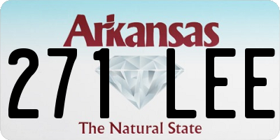 AR license plate 271LEE