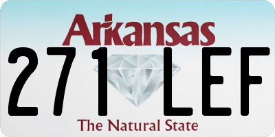 AR license plate 271LEF