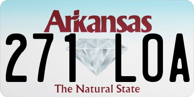AR license plate 271LOA