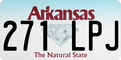 AR license plate 271LPJ