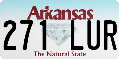 AR license plate 271LUR