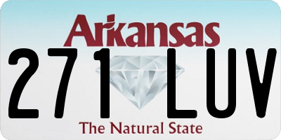 AR license plate 271LUV