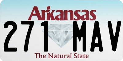 AR license plate 271MAV