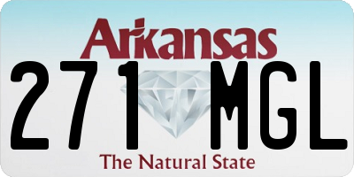 AR license plate 271MGL