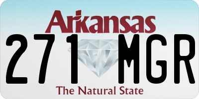 AR license plate 271MGR