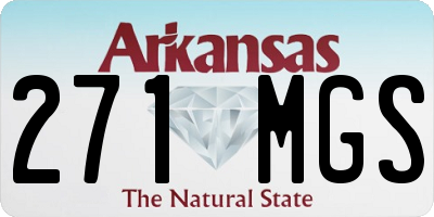AR license plate 271MGS