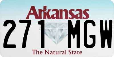 AR license plate 271MGW