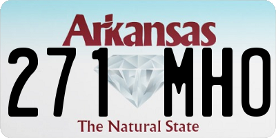 AR license plate 271MHO