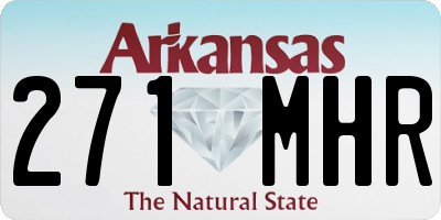 AR license plate 271MHR