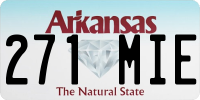 AR license plate 271MIE