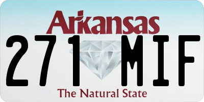 AR license plate 271MIF