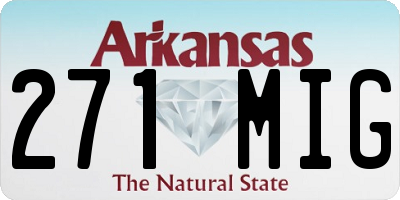 AR license plate 271MIG