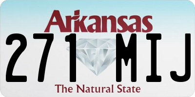 AR license plate 271MIJ