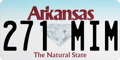 AR license plate 271MIM