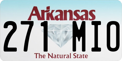 AR license plate 271MIO