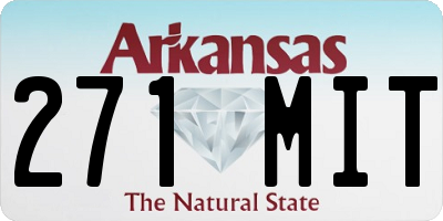 AR license plate 271MIT