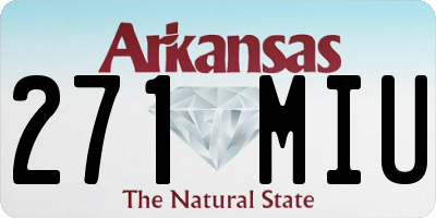 AR license plate 271MIU