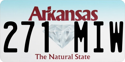 AR license plate 271MIW