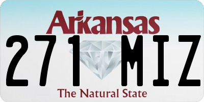 AR license plate 271MIZ