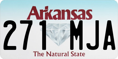 AR license plate 271MJA