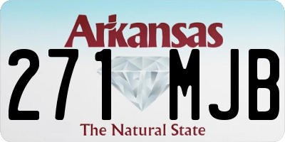 AR license plate 271MJB