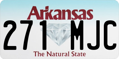 AR license plate 271MJC