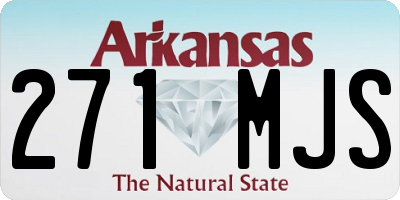 AR license plate 271MJS