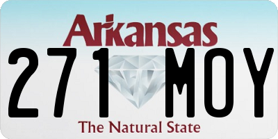 AR license plate 271MOY