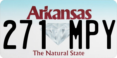 AR license plate 271MPY