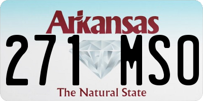 AR license plate 271MSO